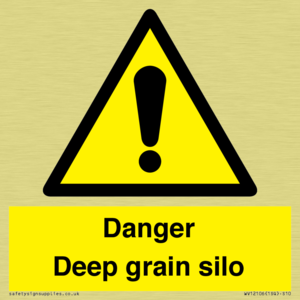 Danger Deep grain silo